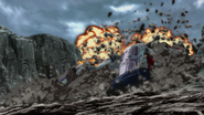 Crash landing after taking heavy damage