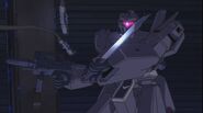 Conroy's Jegan (ECOAS Type) cuts down Neo Zeong's Wired Funnel Bits with Dagger Knife