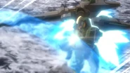 Blocking enemy shock wave attack with Shield