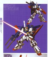 MSZ-010 ZZ Gundam with Beam Saber and Double Beam Rifle