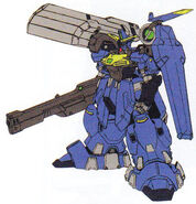 Gundam Geminass 02 with Ground Heavy Equipment Unit, front view