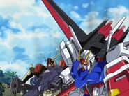 With Buster Gundam (Athrun, Original)