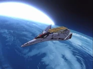 Docked to the atmospheric re-entry capsule