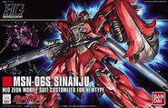 HGUC 1/144 "MSN-06S Sinanju" (2010): box art