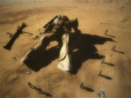A Zaku of the 324th "Bardysh" team captured by EFF in the Nevada Desert