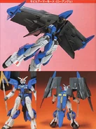HG 1/144 Gundam Griepe: MA Mode (top) and MS Mode (bottom, front and rear view)