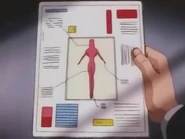 Wong Yunfat's research detailing that a woman is needed to fully operate the Devil Gundam.