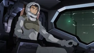 Lasse in 0 Gundam (Type A.C.D.) cockpit (Beyond)