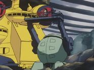 Inglessa Militia's customized Kapool handling construction duties (from ∀ Gundam TV series)