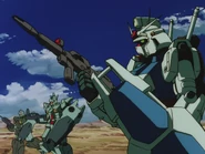 GP01 Ep4.png (1.33 MB) With Beam Rifle and Shield, pursuing Zeon Remnant's Kimberlite Force with GM Custom (center) and GM Cannon II (left) (0083 OVA)