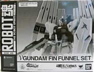 Robot Damashii "ν Gundam Fin Funnel Set" for RX-93 ν Gundam (Tamashii Web exclusive; 2012): package front view.