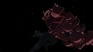 With the MS-06 Zaku II (The White Gundam)