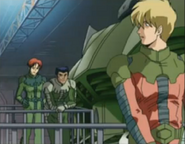 Mobile Suit Gundam: Encounters in Space Ace Pilot mode (Thomas Kurtz and Gerald Sakai in background)