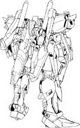 MSA-0011 - S Gundam - Back View Lineart