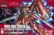 HGUC 1/144 "MSN-06S Sinanju" (Titanium Finish Ver.; 2011): box art