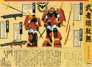 Musha Gundam: information from 1/144 Original Musha Gundam (1989) modelling manual