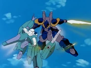 Fighting enemy NR-001 Balient with a beam saber (Ep 31)