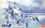 HGUC 1/144 RX-0 Unicorn Gundam (Destroy Mode) ANA Airline Ver. (ANA exclusive; 2011): box art