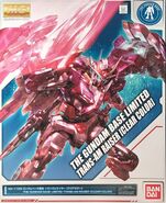 MG 1/100 GN-0000+GNR-010 Trans-Am Raiser [Clear Color] (The Gundam Base Tokyo exclusive; 2017): box art