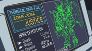 Justice Gundam Technical Data 01 (SEED HD Ep46)