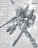 MG 1/100 F91 Gundam F91 Ver.2.0 [Titanium Finish] (P-Bandai exclusive; 2021): box art