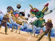 The Pharaoh Gundam IV's defeat in the 4th Gundam Fight tournament