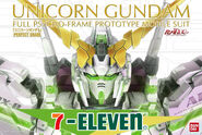 PG Unicorn Gundam 7eleven Boxart