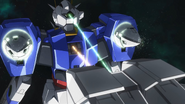 Forming 00 Raiser: 0 Raiser's main body docking to 00 Gundam's backpack