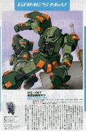 Information from Gundam Game MSV (Mediaworks)