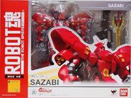 Robot Damashii "MSN-04 Sazabi" (2012): package front view.