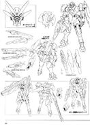 Various linearts of GN-XIV, its weapons and ELS GN-XIV