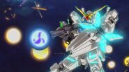 Custom Unicorn Gundam in RX-78-2 Gundam Colors firing Beam Magnum (Gundam Build Fighters Try)