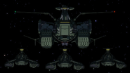 The Sodon in formation with three high speed Musai-class vessels
