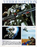 Gundam TR-1 Hazel Custom: various eruipment options (Advance of Z Guidebook)