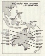 South East Asia and Oceania E.F.F Army Base Locations Map