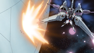 Strike Freedom Gundam+METEOR Destroys Messiah's Shield 01 (SEED Destiny HD Ep50)
