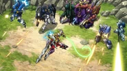 Cameo of Sandrock EW with Armadillo Unit in episode 26 of Gundam Build Divers Re:RISE
