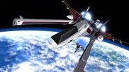The Strike Rouge ejected its Ootori Striker Pack...