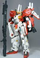 GFF #0013 MSA-0011［Bst］ S Gundam Booster Unit Type Plan 303E "Deep Striker" figure set (2003): product sample as "MSA-0011［Ext］ Ex-S Gundam (Red Color)" figure