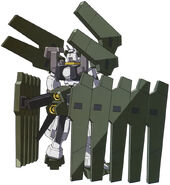 GN-010 Gundam Zabanya equipped with the Optional GN Holster Bits (Rear View)