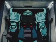 Rear, with spare magazines for Triple 35mm Gatling Gun stored on rear skirt armor (Episode 10)