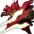 SR-Rank Sinanju as featured in SD Gundam Capsule Fighter Online