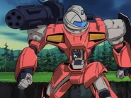 Close up of upper body, with cockpit opened