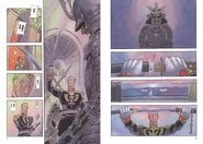 Appreciating his samurai sword