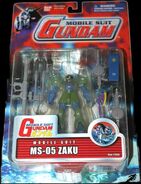 MSiA / MIA "MS-05 Zaku I" action figure (North American release; 2002): package front view.