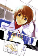 Kira Yamato and Athrun Zala as seen in Mobile Suit Gundam SEED Destiny: The Edge