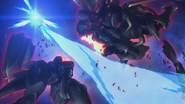 Vagan Gear Sid destroyed by Gundam AGE-FX (End of a Long Journey)