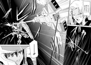 Wired DRAGOON Pods shooting at Aile Strike Gundam