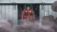 Exiting the hangar (The White Gundam)