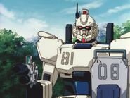 Gundam Ez8 armed with beam rifle (from The 08th MS Team OVA)